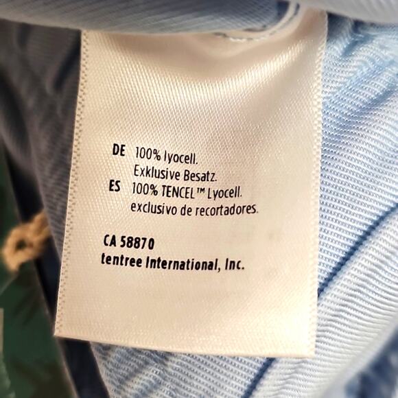 Tentree Womens 100% Tencel (Lyocell) 4 Pocket Glacier Blue Shorts Size L (NWT) - Picture 7 of 9